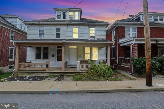 a front view of a house