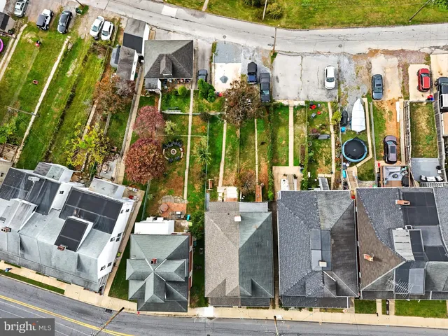 an aerial view of multiple house