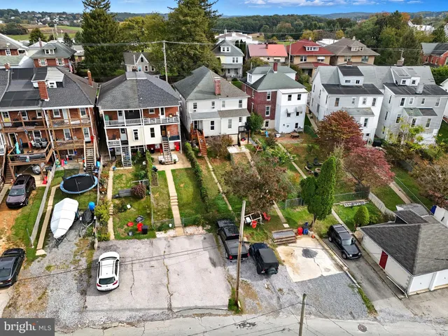an aerial view of multiple house
