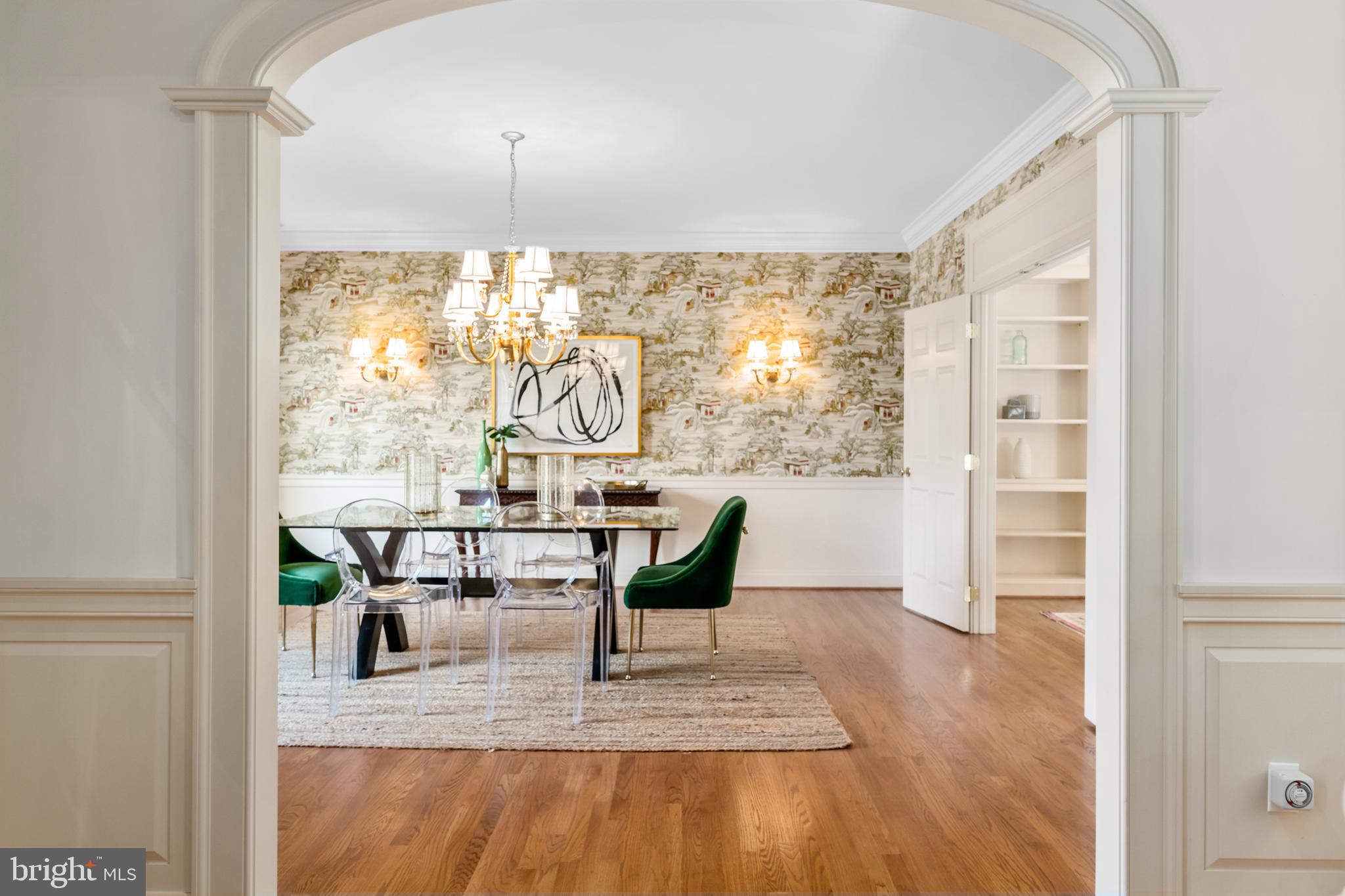 809 Matlack Drive Moorestown, NJ 08057 - Photo 14 of 67 a dining room with furniture a chandelier and wooden floor