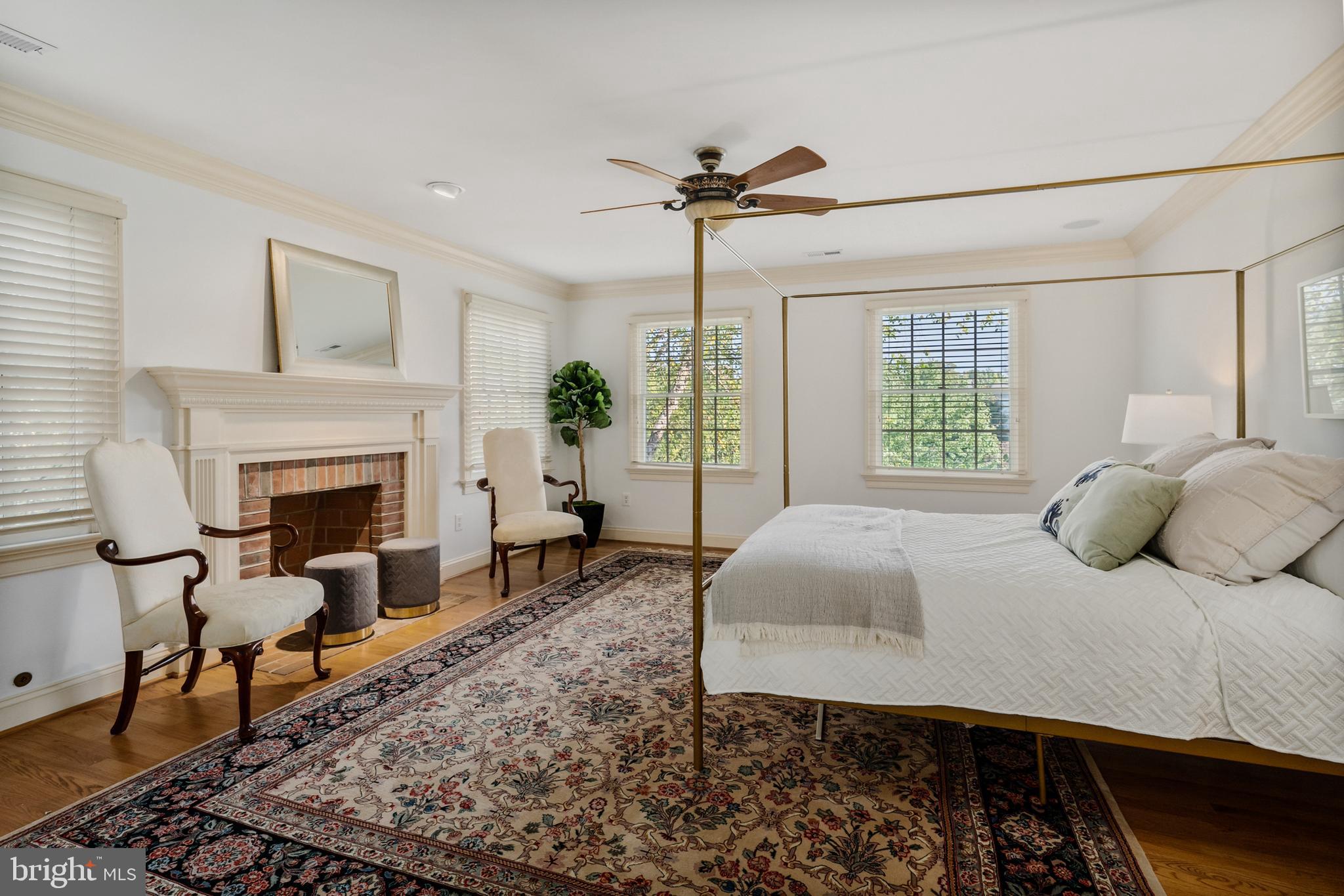 809 Matlack Drive Moorestown, NJ 08057 - Photo 33 of 67 a bedroom with a bed and a fireplace