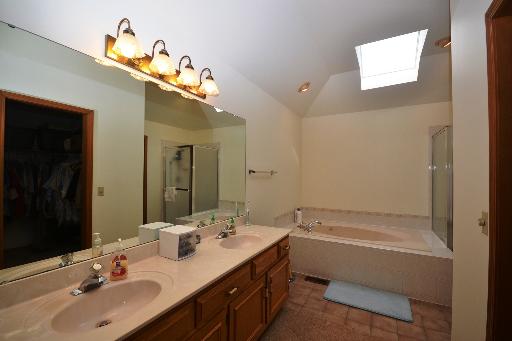 1860 Lisson Road Naperville, IL 60565 - Photo 11 of 16 a bathroom with a double vanity sink mirror and bathtub