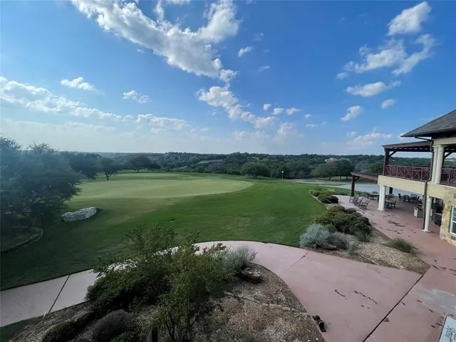 a view of a garden with an outdoor space