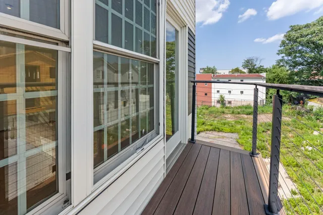 an aerial view of multiple house