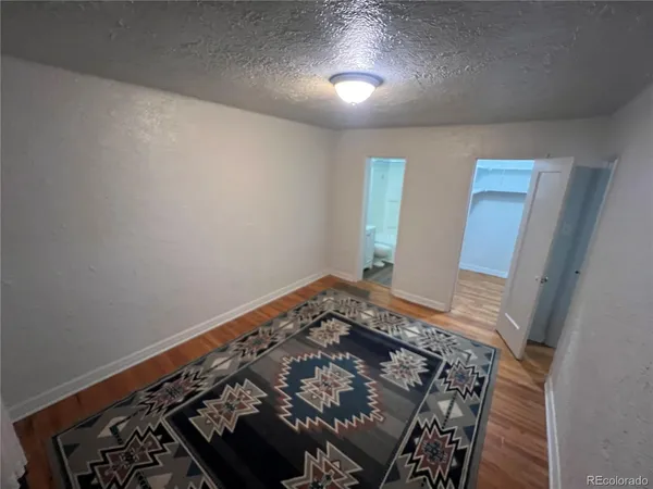 a bedroom with a bed