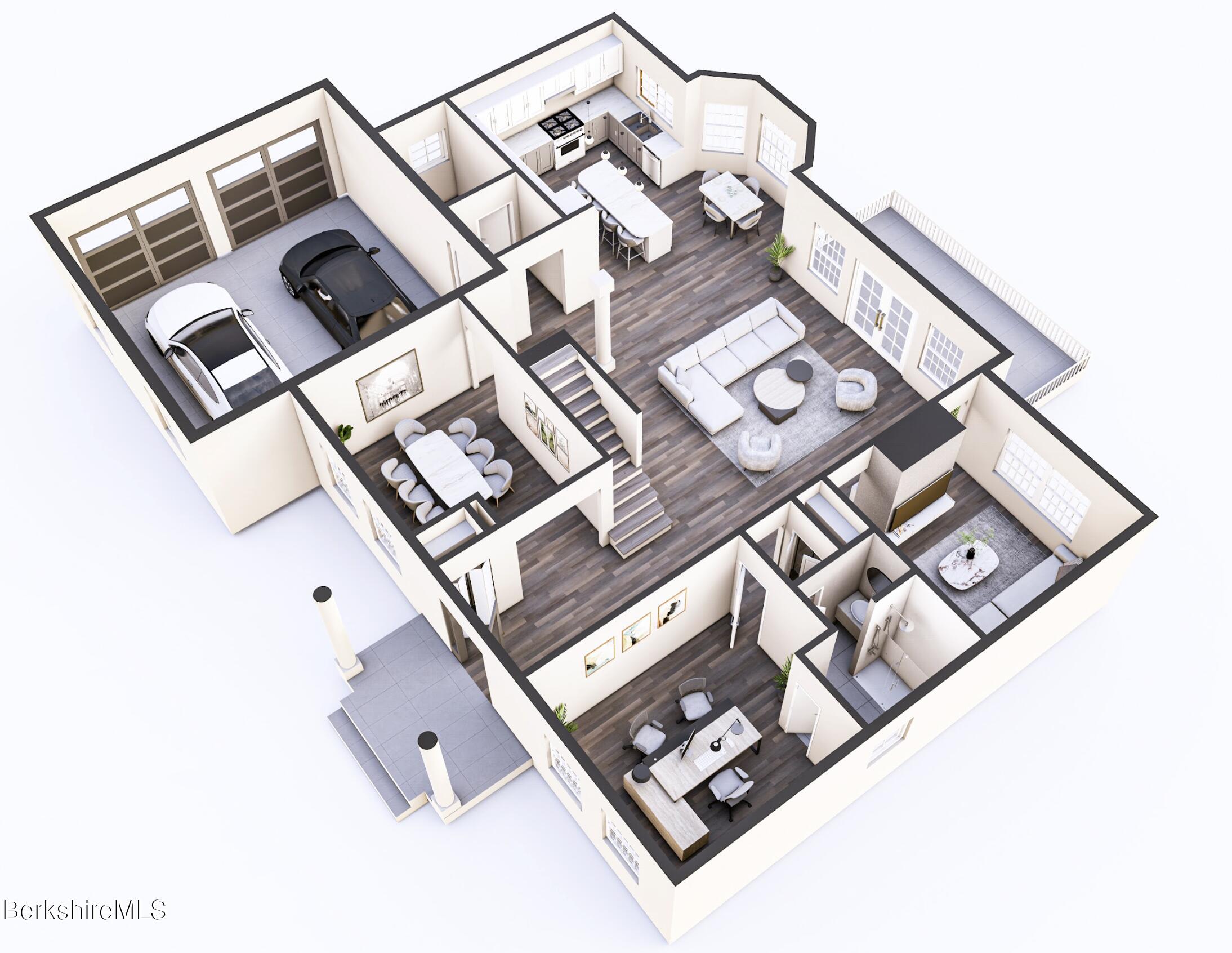 8 Northbrook Lane Pittsfield, MA 01201 - Photo 85 of 90 3D- First Floor Plan