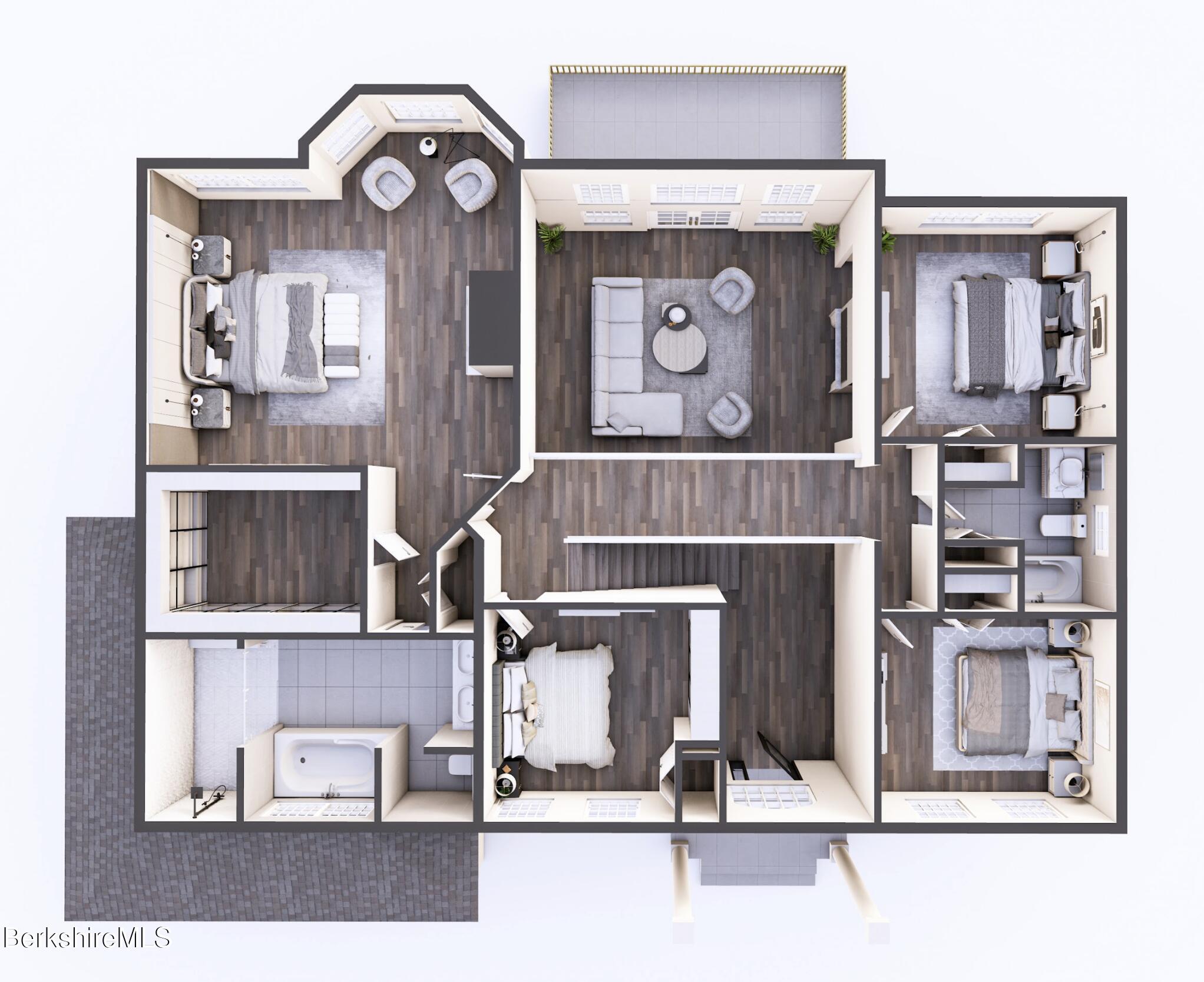 8 Northbrook Lane Pittsfield, MA 01201 - Photo 87 of 90 3D- Second Floor Plan