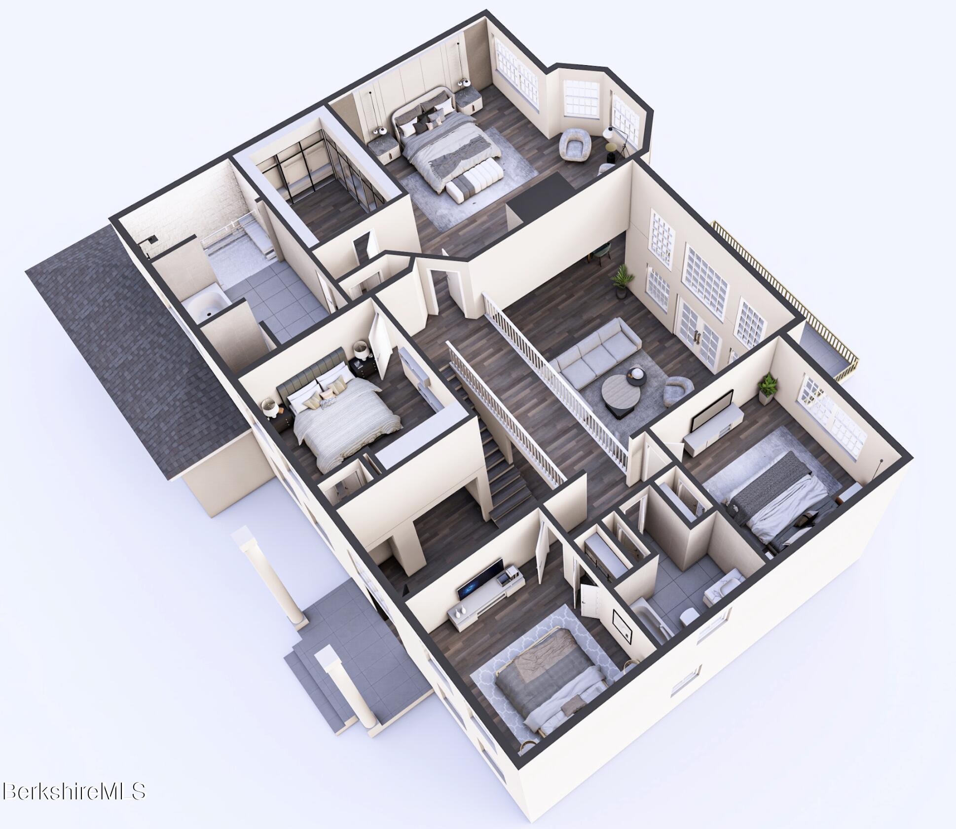 8 Northbrook Lane Pittsfield, MA 01201 - Photo 88 of 90 3D- Second Floor Plan