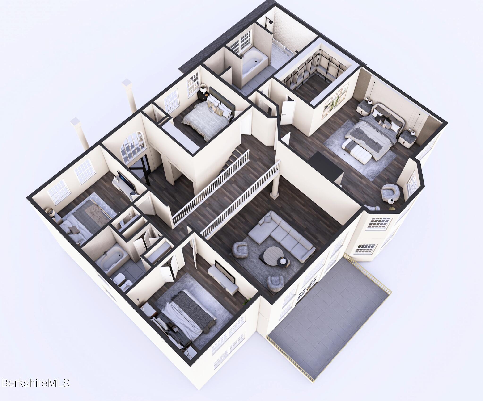 8 Northbrook Lane Pittsfield, MA 01201 - Photo 89 of 90 3D- Second Floor Plan