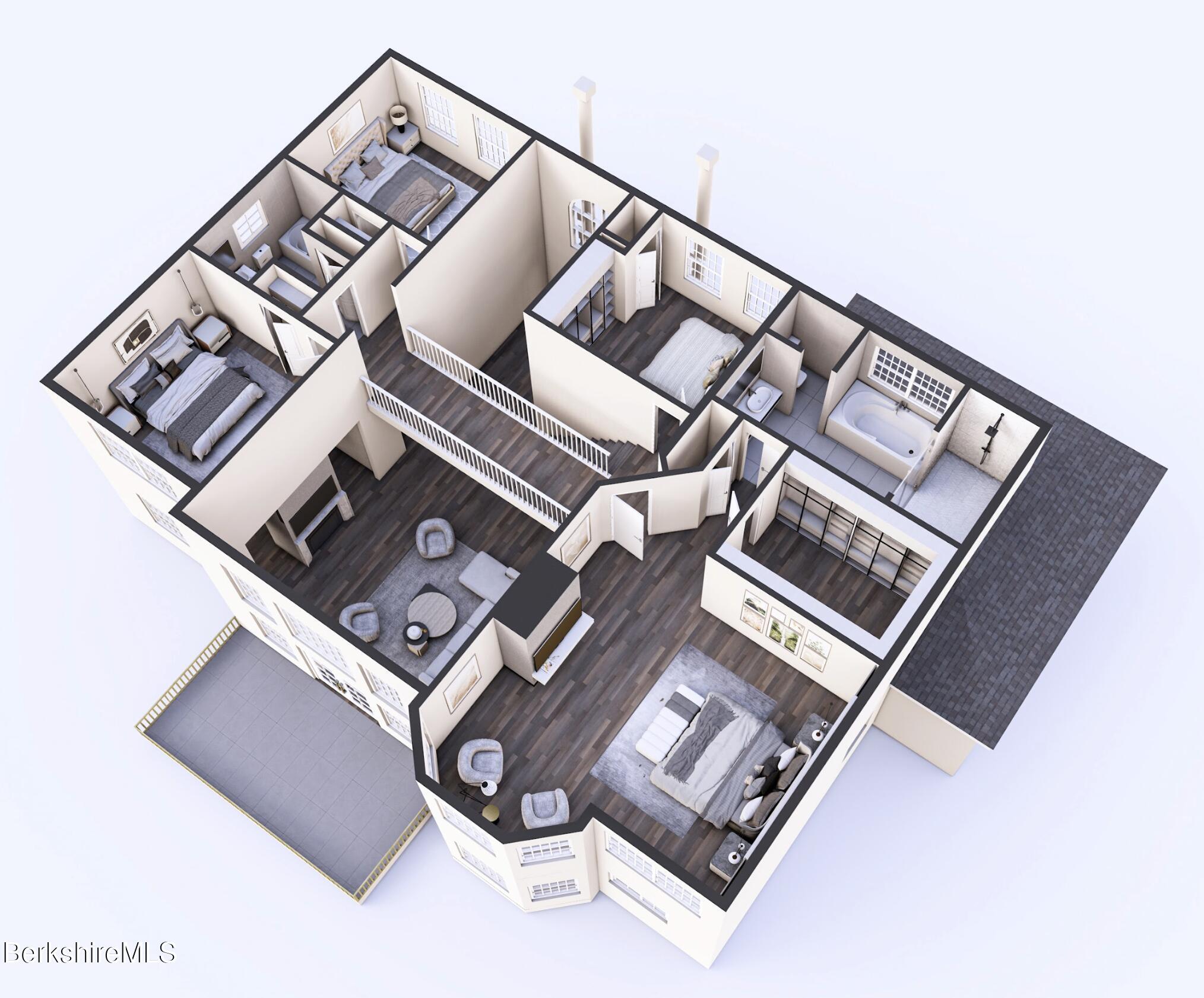 8 Northbrook Lane Pittsfield, MA 01201 - Photo 90 of 90 3D- Second Floor Plan