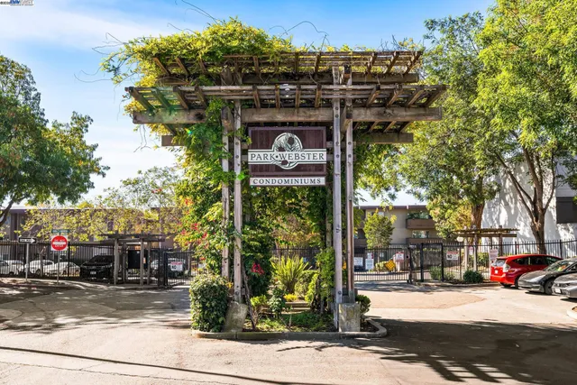 a front view of a building with street view