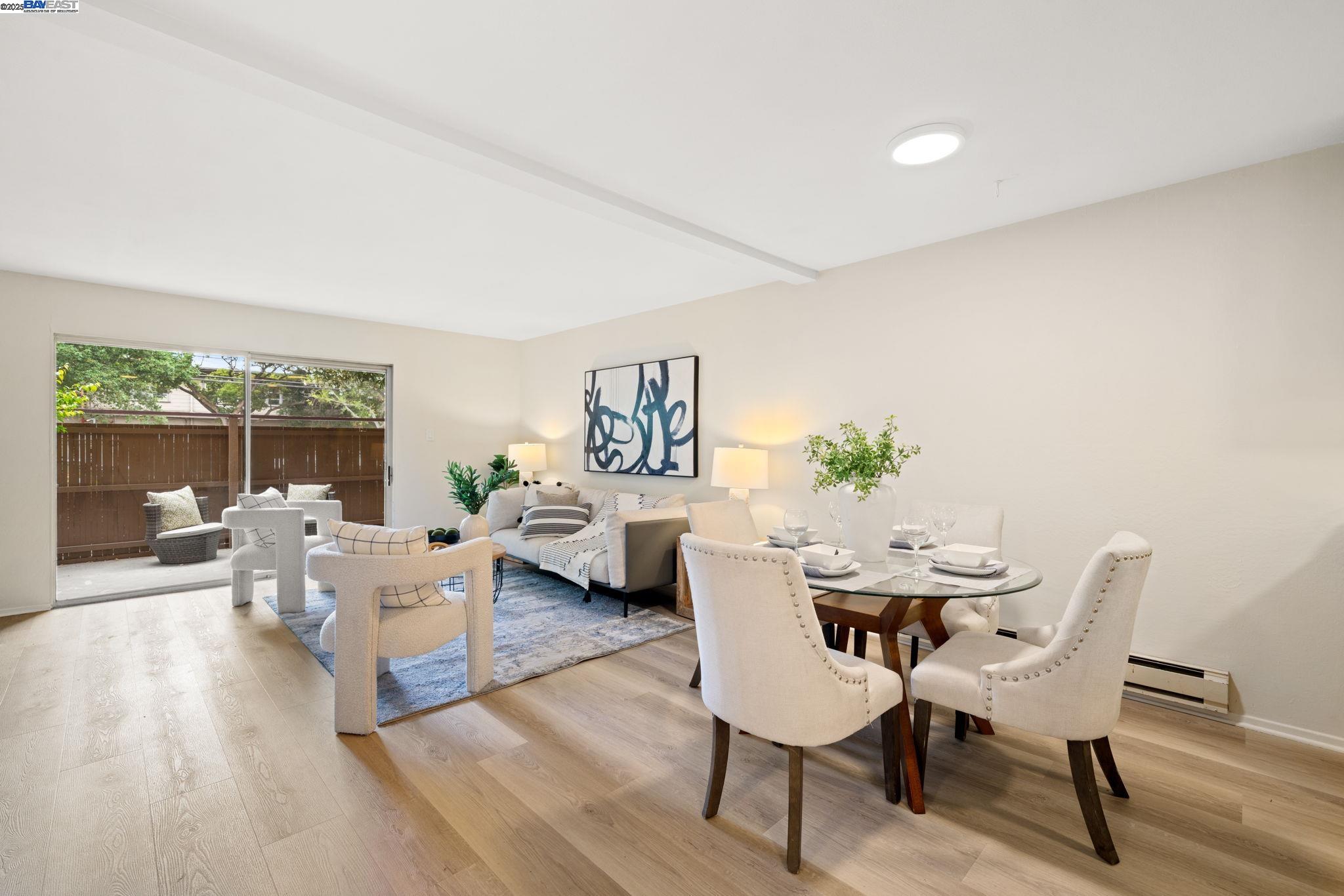 1327 Webster Street, Unit B101 Alameda, CA 94501 - Photo 8 of 26 a view of a dining room with furniture window and outside view