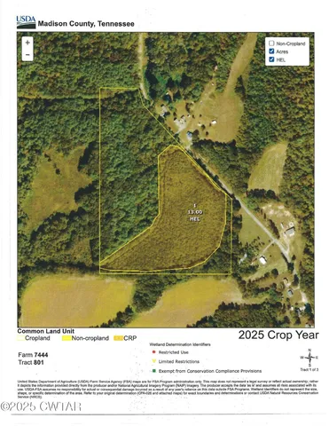 a view of a field with trees in background