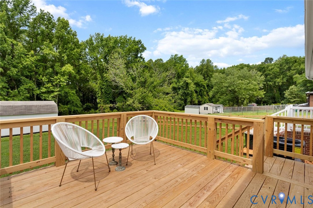 1629 New Market Road Henrico, VA 23231 - Photo 40 of 47 view from back deck, rear yard is only partially f