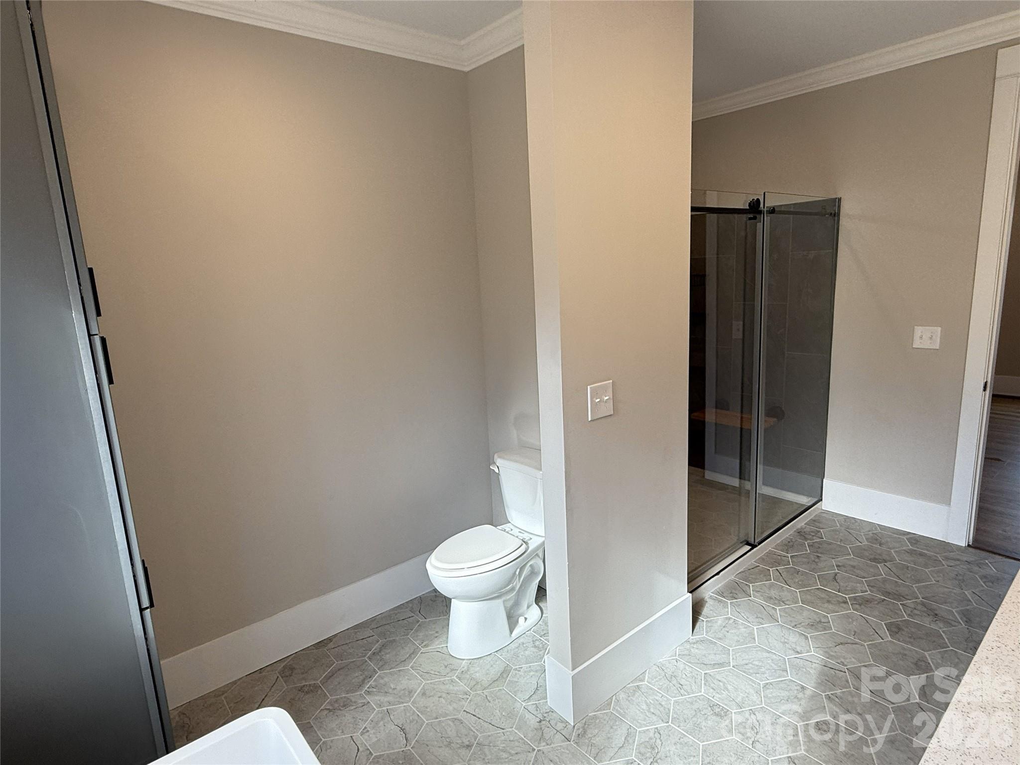4271 Alpine Trail Morganton, NC 28655 - Photo 18 of 36 a bathroom with a toilet and a shower
