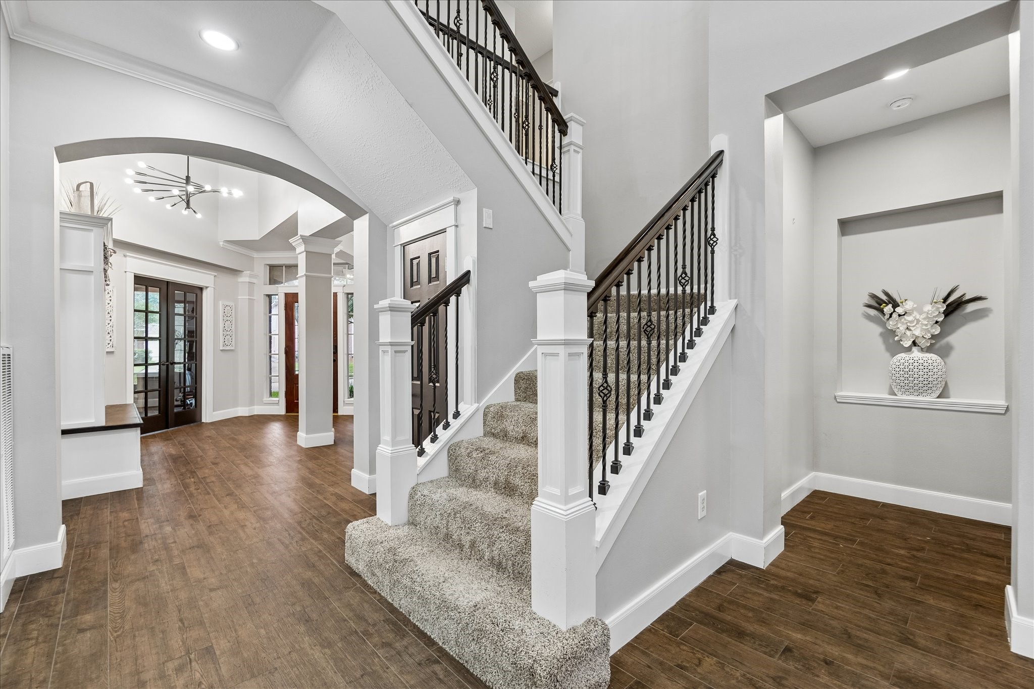23039 Enchanted Landing Lane Katy, TX 77494 - Photo 3 of 30 a view of entryway and hall with wooden floor