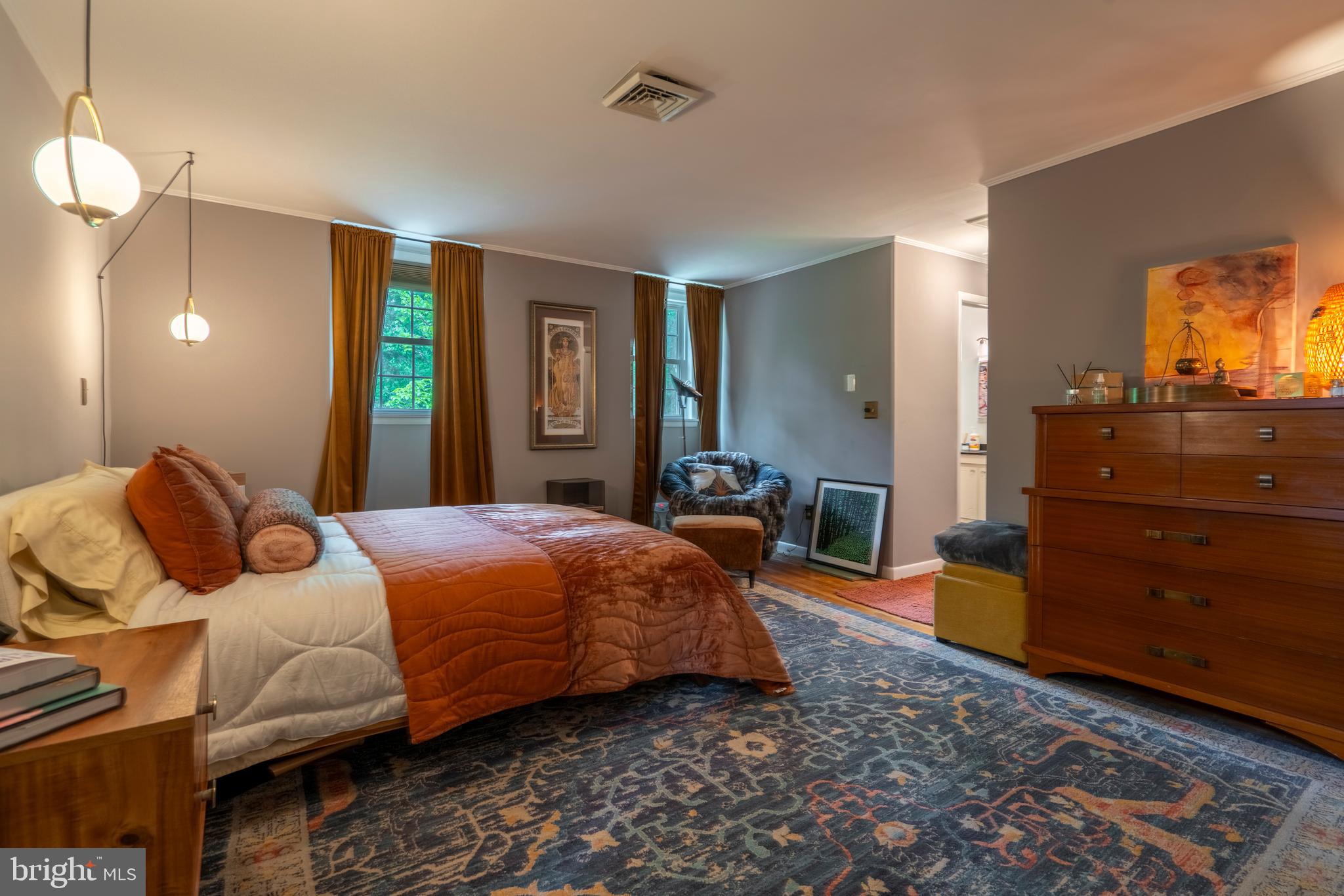 284 Whites Mill Road Green Lane, PA 18054 - Photo 37 of 54 a bedroom with a bed and wooden floor