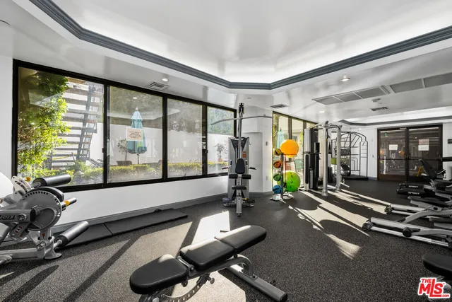 a view of fountain in the balcony