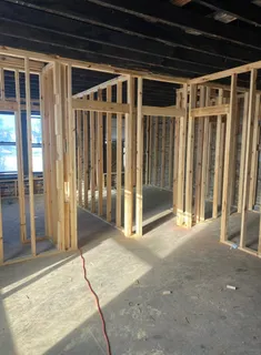 a view of a porch of a house
