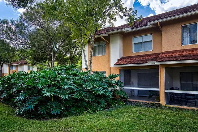 a house view with a garden space
