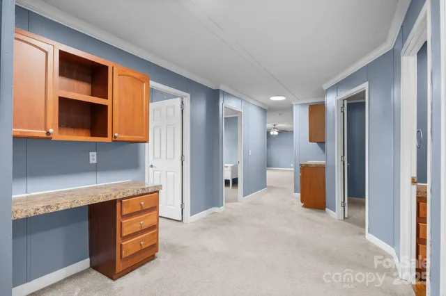 a view of kitchen and utility room