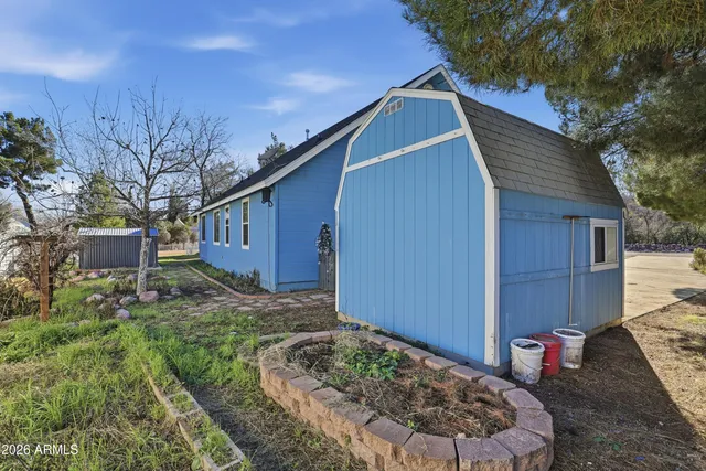 a backyard of a house