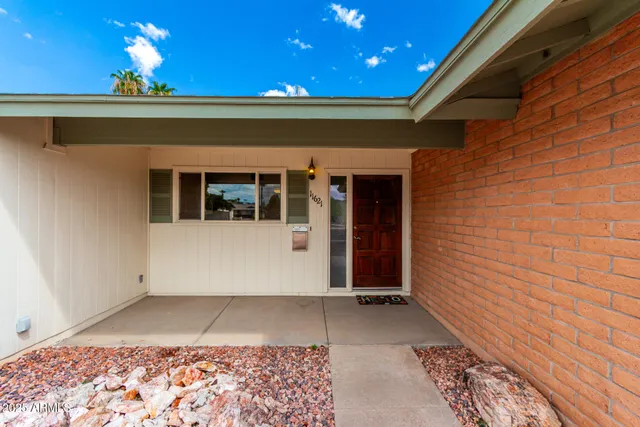 a view of a door of the house