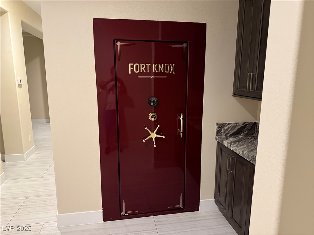 9865 Bright Angel Way Las Vegas, NV 89149 - Photo 39 of 98 Fort Knox entry door to Walk in Safe/Panic Room with Slat Wall
