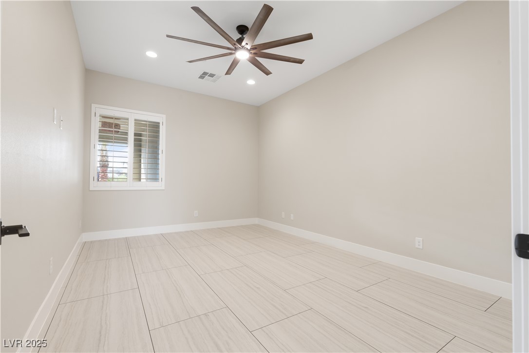 9865 Bright Angel Way Las Vegas, NV 89149 - Photo 45 of 98 Office featuring ceiling fan, recessed lighting, and baseboards