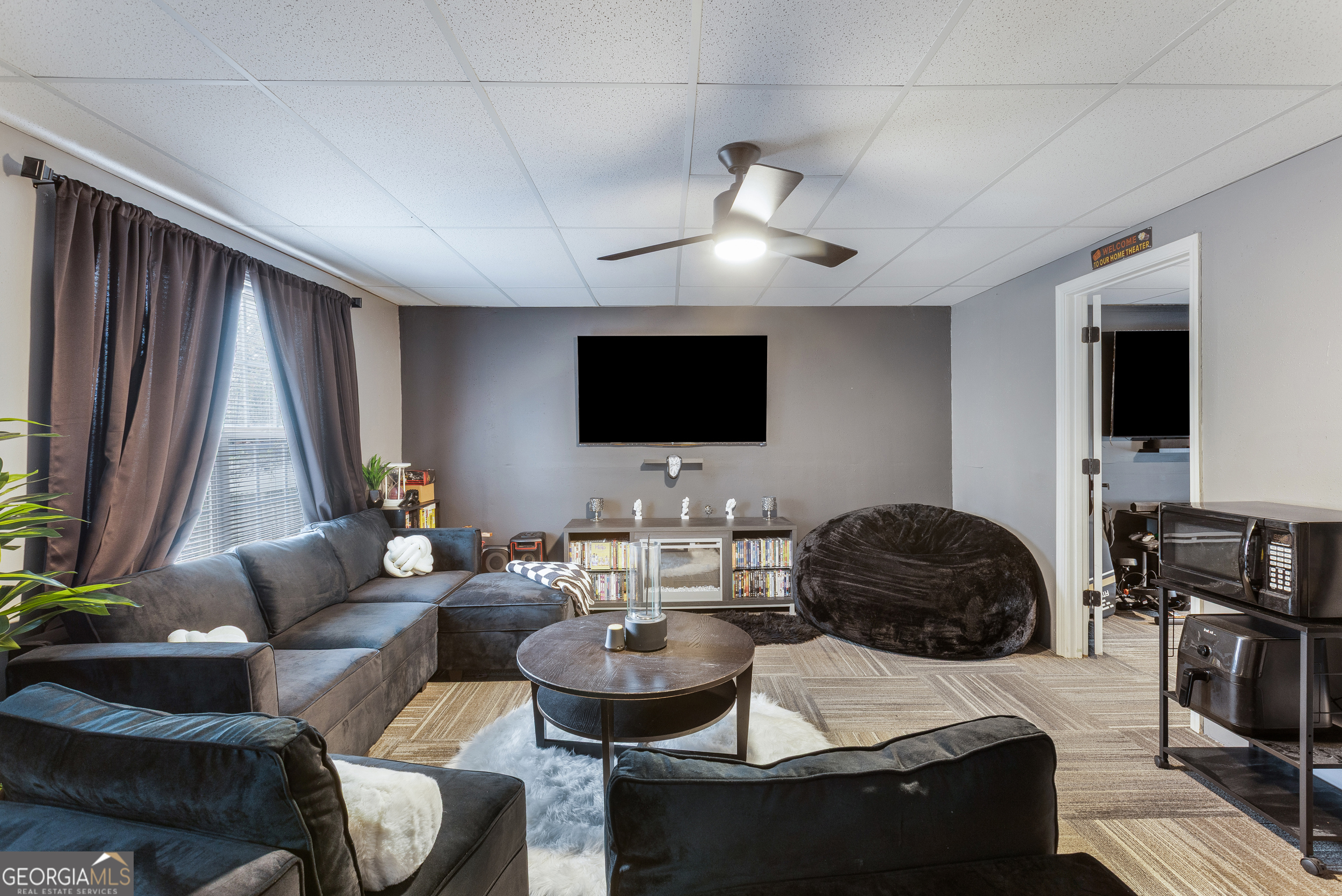 159 Villa Rosa Ridge Temple, GA 30179 - Photo 21 of 31 a living room with fireplace furniture and a flat screen tv