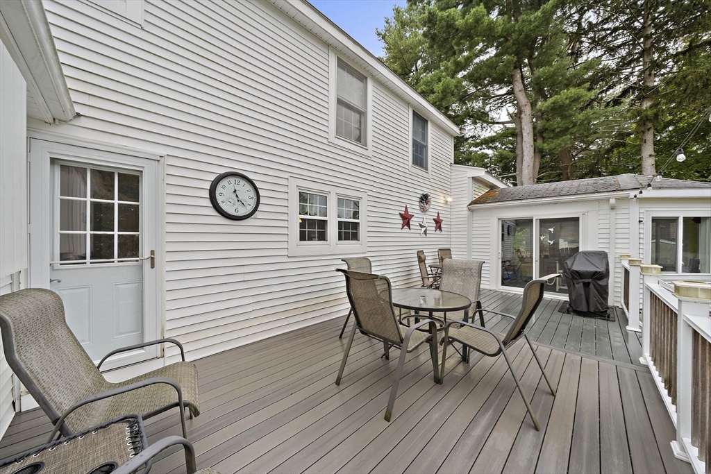 16 Jay Road Weymouth, MA 02190 - Photo 33 of 40 a view of a house with a patio and a dining space