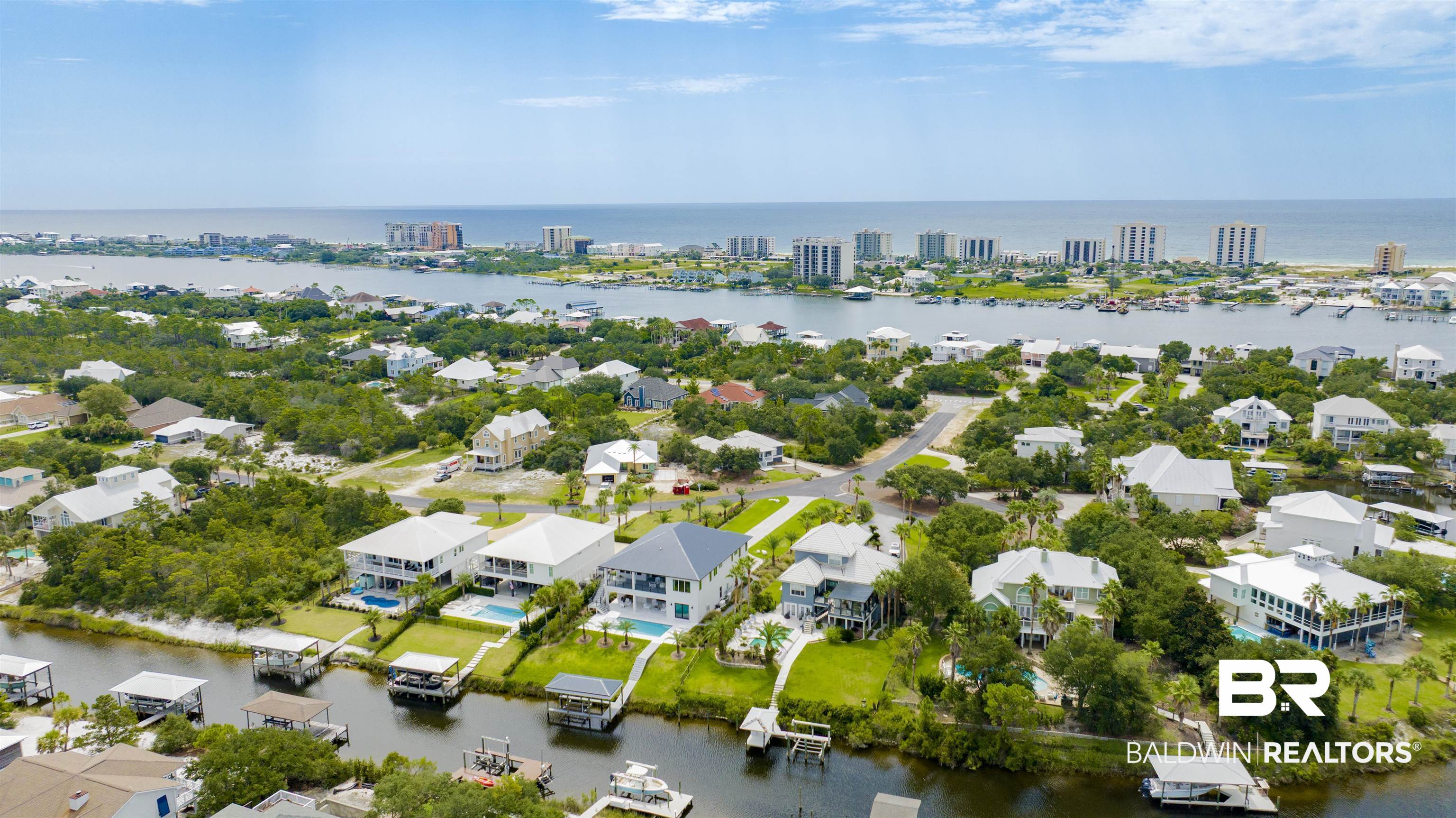 30239 Canal Court Orange Beach, AL 36561 - Photo 70 of 70 Aerial view of residential area featuring a nearby body of water