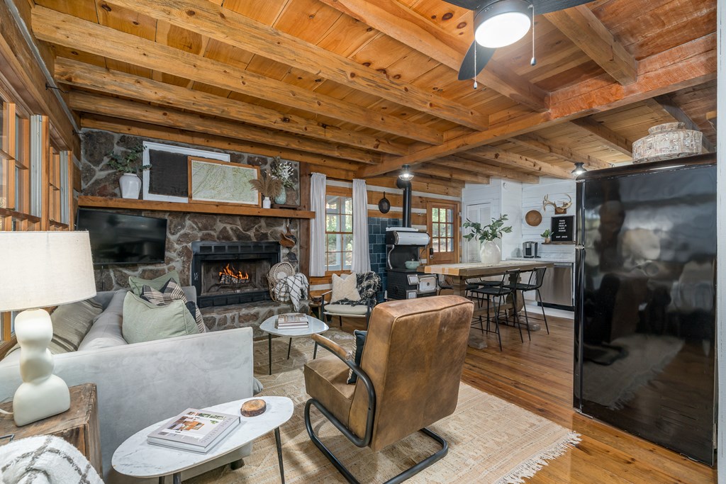 250 Chinkapin Drive Blue Ridge, GA 30513 - Photo 26 of 50 a living room with furniture and a fireplace