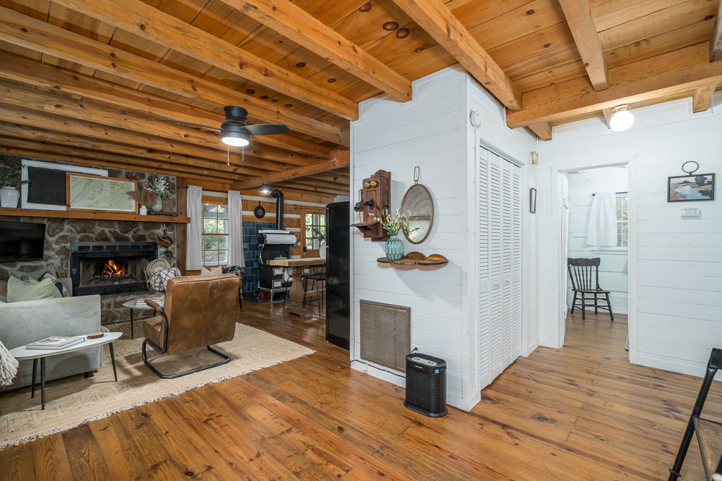 250 Chinkapin Drive Blue Ridge, GA 30513 - Photo 28 of 50 a living room with furniture and a fireplace