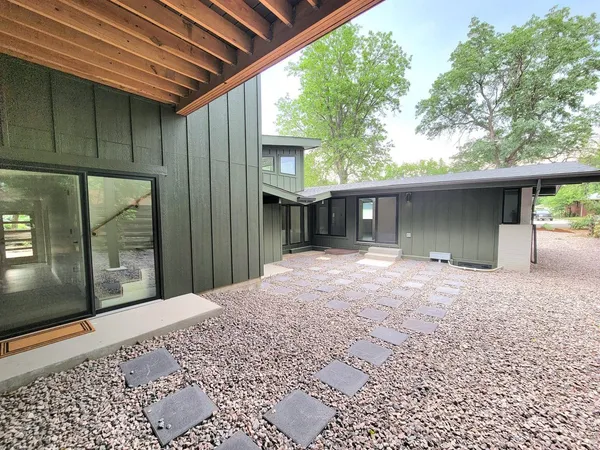 a backyard of a house