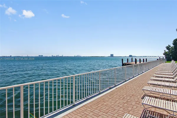 a view of terrace with city view