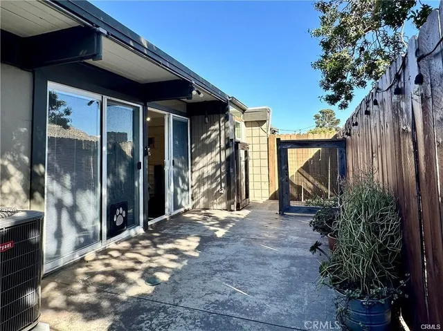 a view of a house with a patio