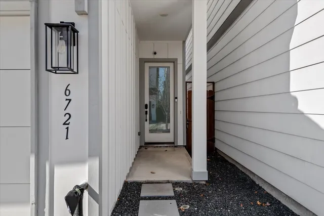a view of front door of house