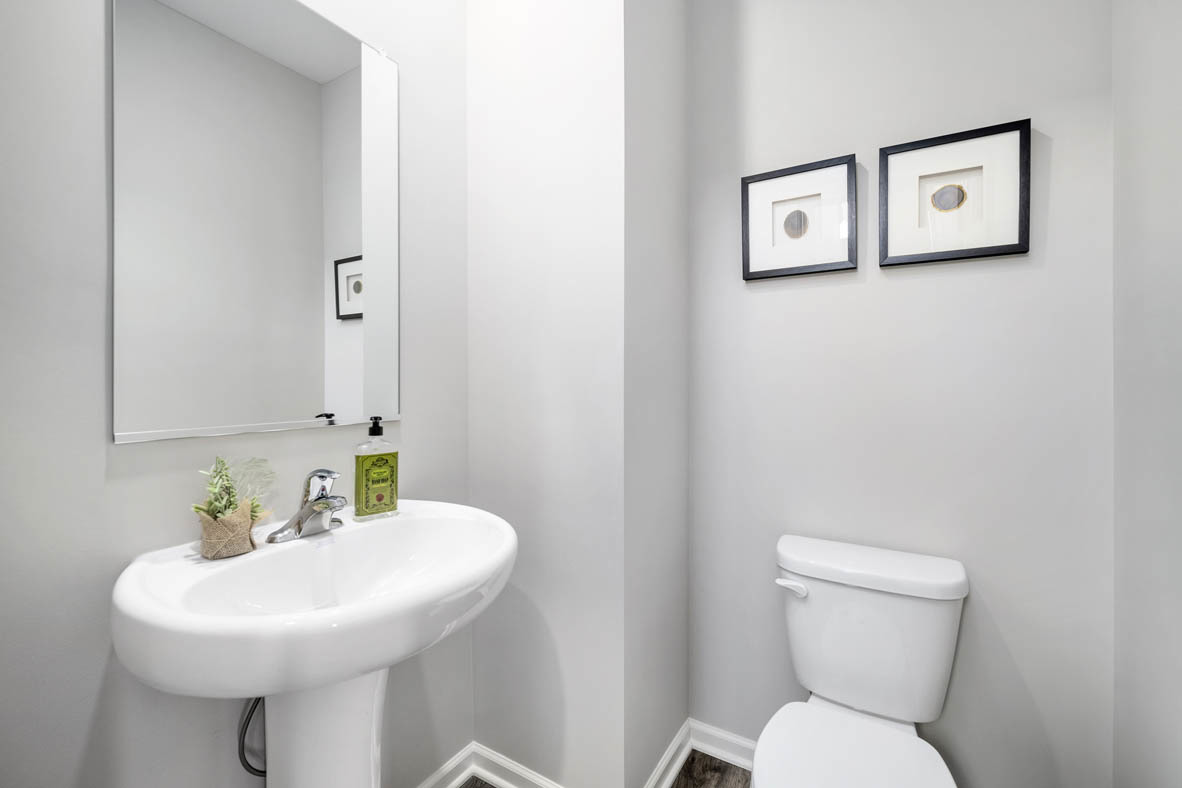 2461 Tahoe Lane Pingree Grove, IL 60140 - Photo 17 of 34 a bathroom with a toilet a sink and a mirror