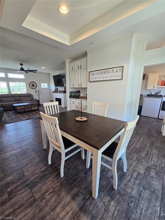 1266 Quaker Church Road Siloam, NC 27047 - Photo 10 of 29 Dining area with trey ceiling