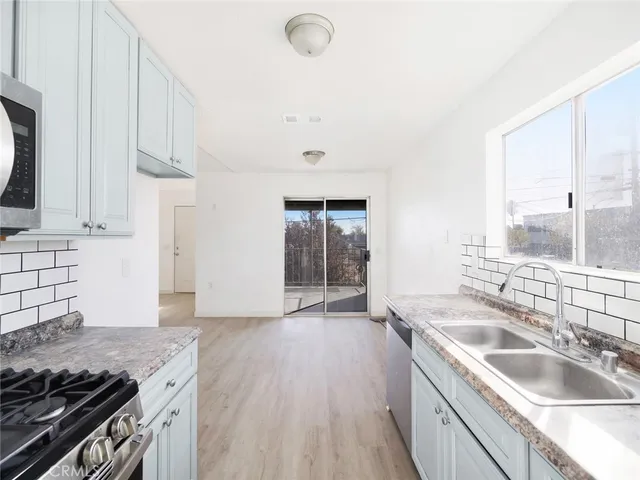 a view of a hallway with closet