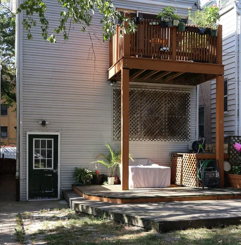 a view of fountain in the balcony