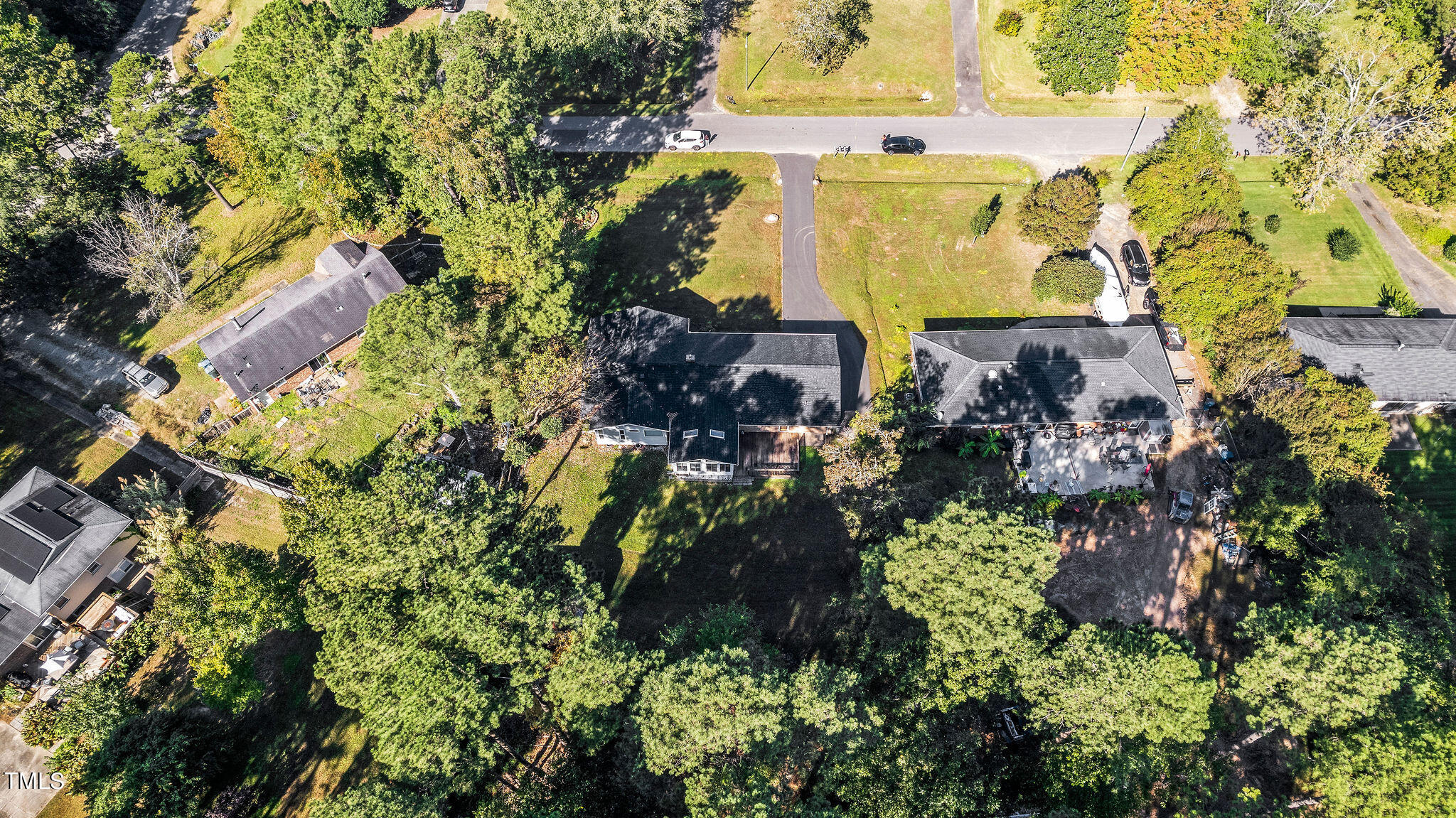 6131 Yellowstone Drive Durham, NC 27713 - Photo 28 of 29 an aerial view of a house with a yard swimming pool