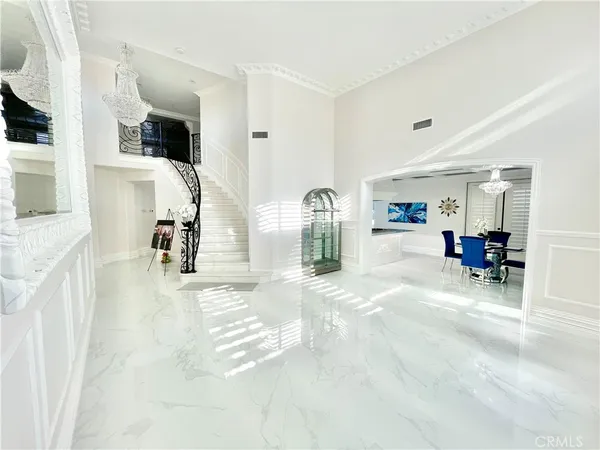 a view of a livingroom with furniture and a living room