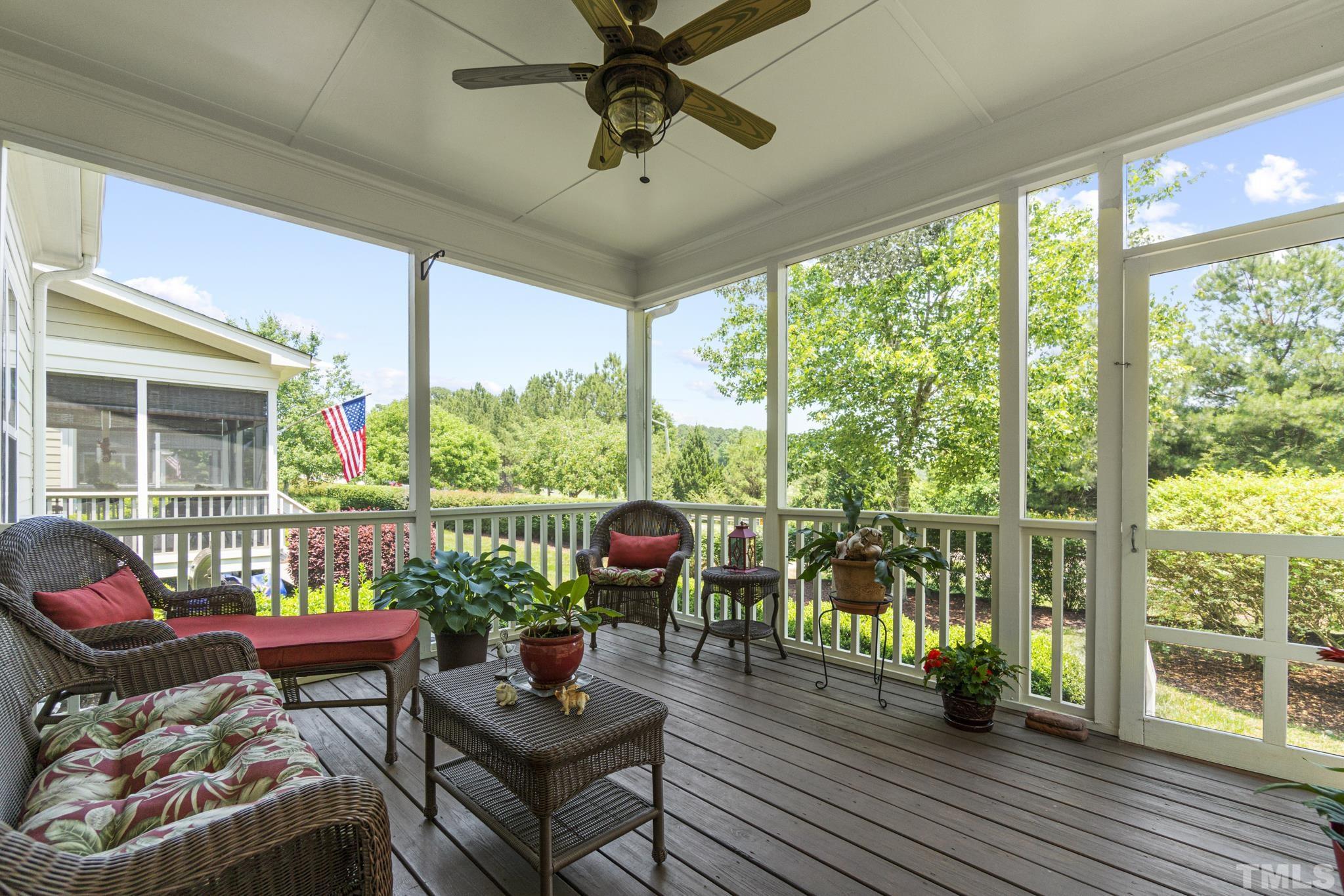 641 Canvas Drive Wake Forest, NC 27587 - Photo 30 of 37 a balcony with furniture and garden view