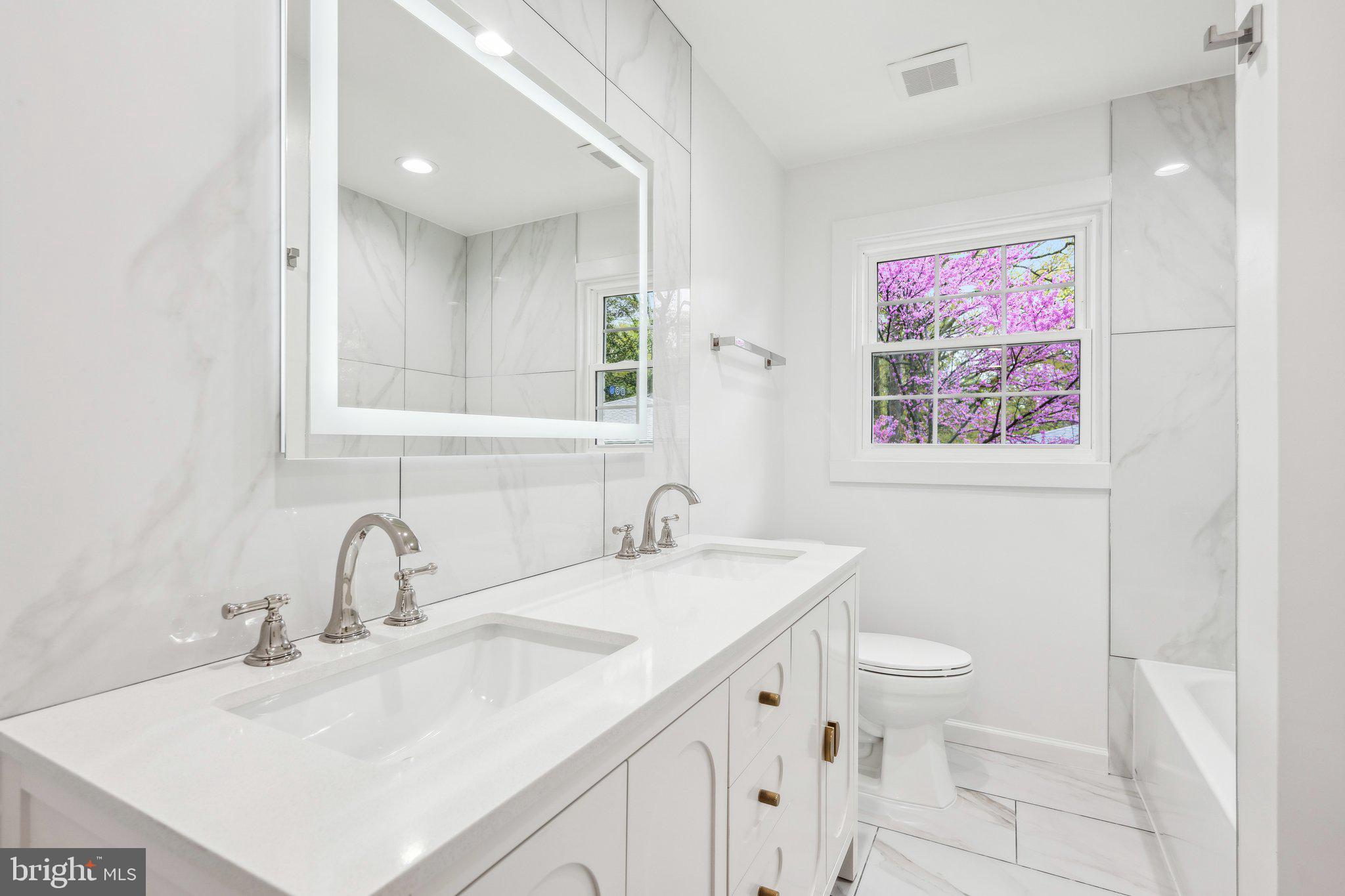 2827 Ellicott Street Northwest Washington, DC 20008 - Photo 36 of 56 a bathroom with a sink and a toilet