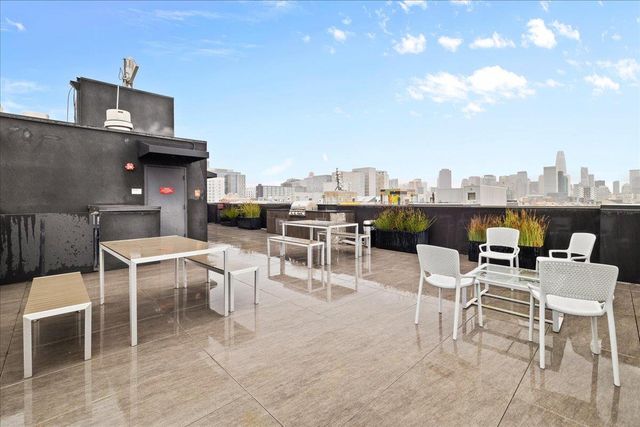 a view of terrace with seating space