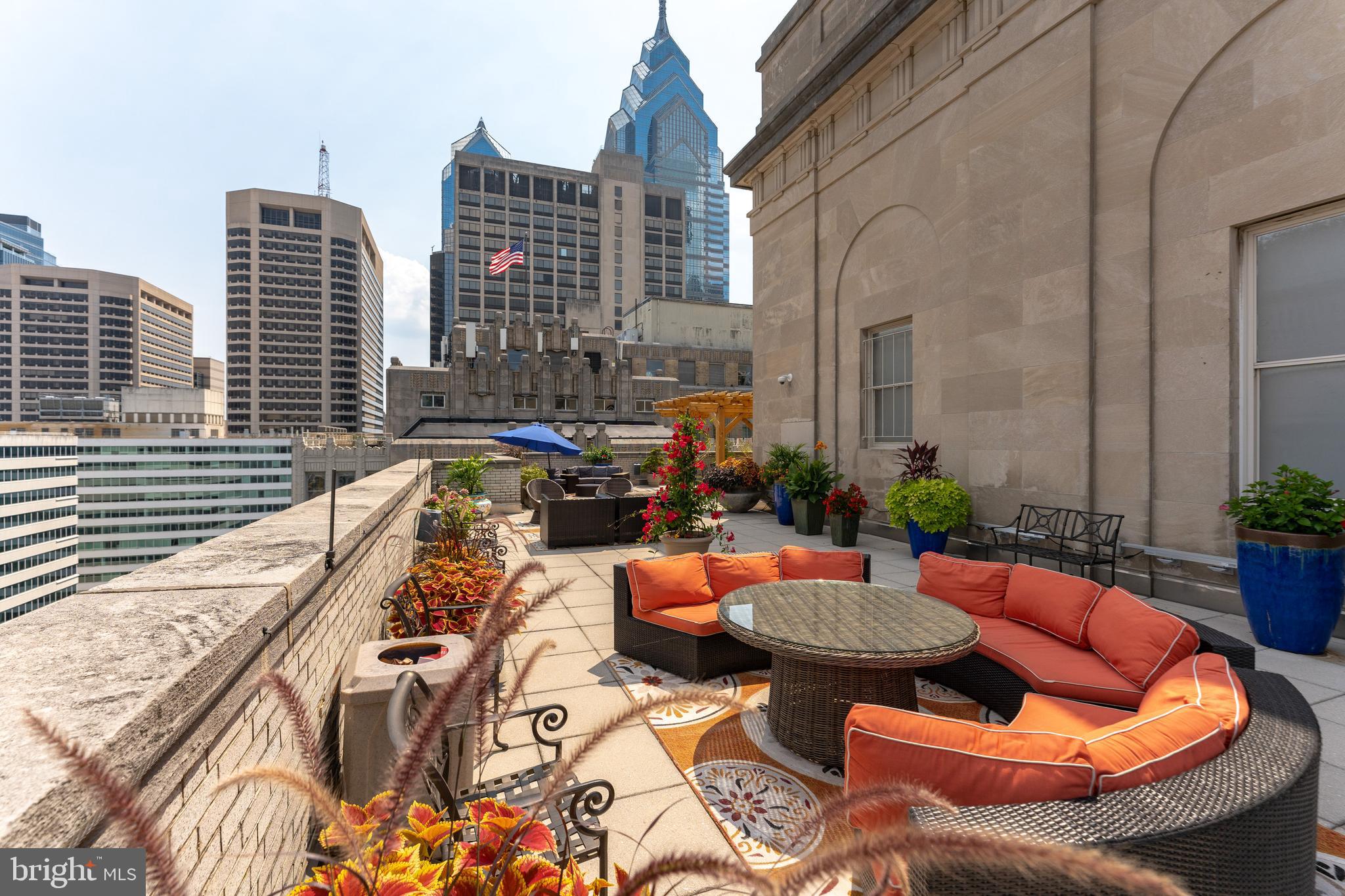 1600 Arch Street, Unit 1904 Philadelphia, PA 19103 - Photo 4 of 21 a view of balcony with outdoor seating and city view