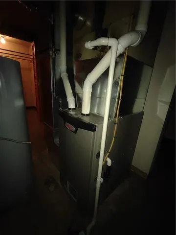 a close view of water heater room