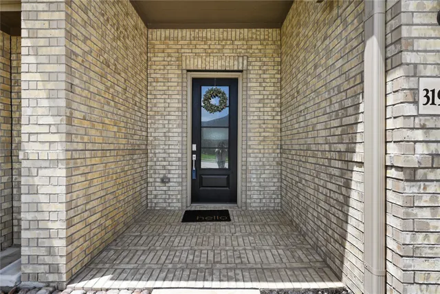 a view of a door of a house